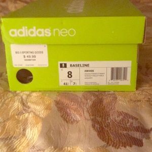 Size 8 US men's size Adidas "Baseline" shoes.